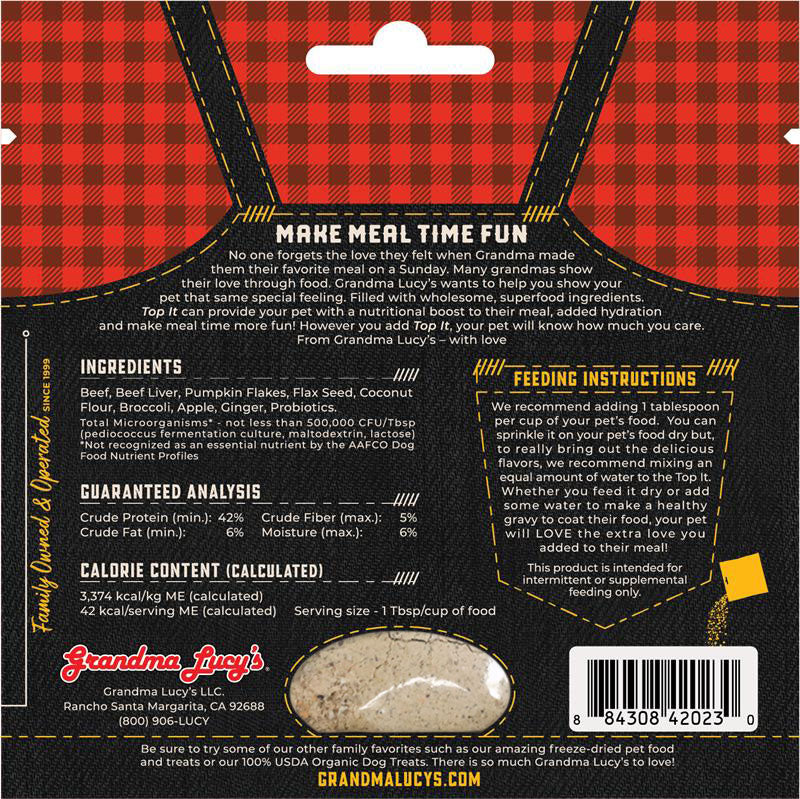 Grandma Lucy's Top It Beef Stew Dog & Cat Food Topper