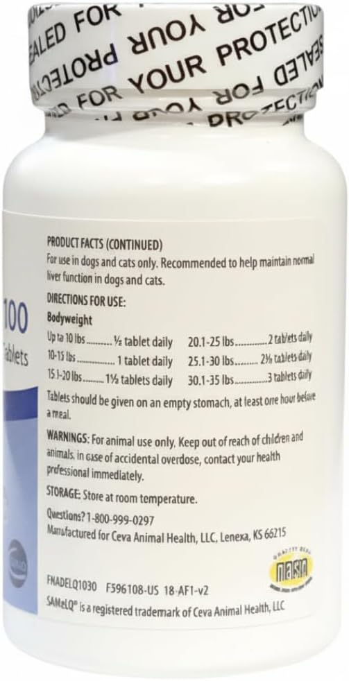 SAMeLQ Liver Support Chewable Tablets for Dogs & Cats