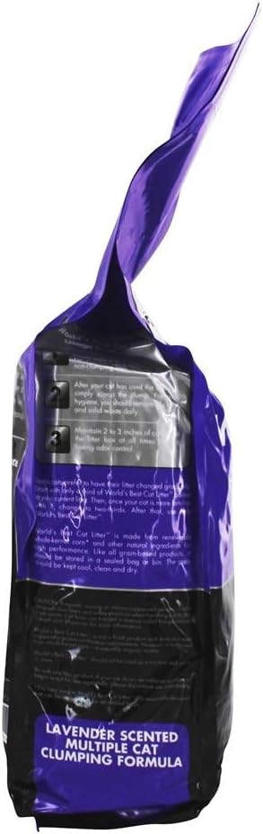World's Best Cat Litter Lavender Scented Multiple Cat Clumping, 7 lb
