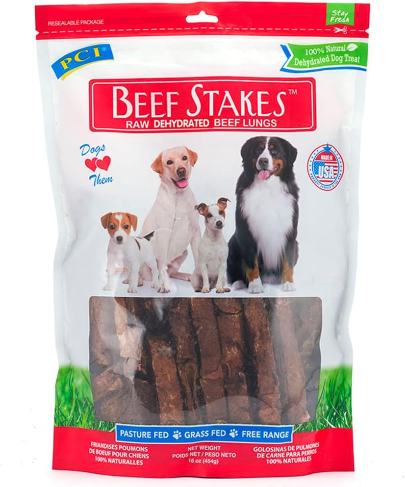 PCI Beef Stakes Dog Treats, 1 lb
