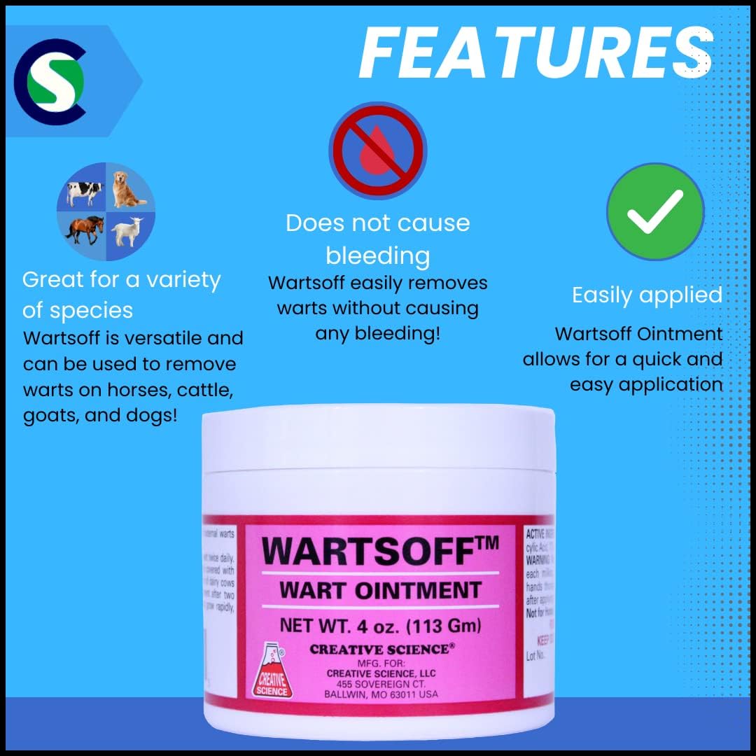 Wartsoff Wart Ointment for Dogs & Horses, 4 oz