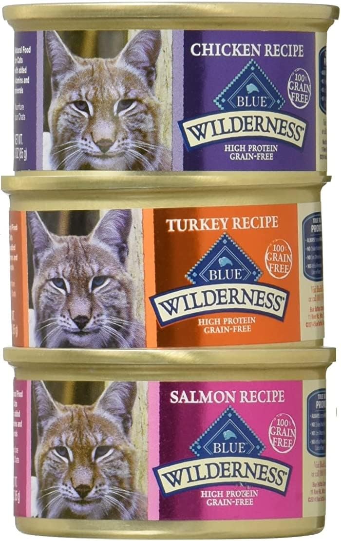 Blue Buffalo Wilderness Grain-Free Wet Cat Food Variety, 12 x 5.5 oz