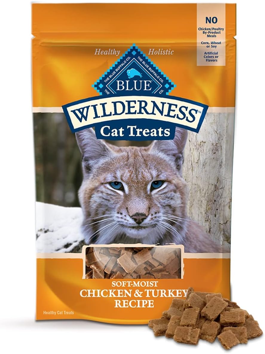 Blue Buffalo Wilderness Soft-Moist Grain-Free Cat Treats Variety, 2 Pack