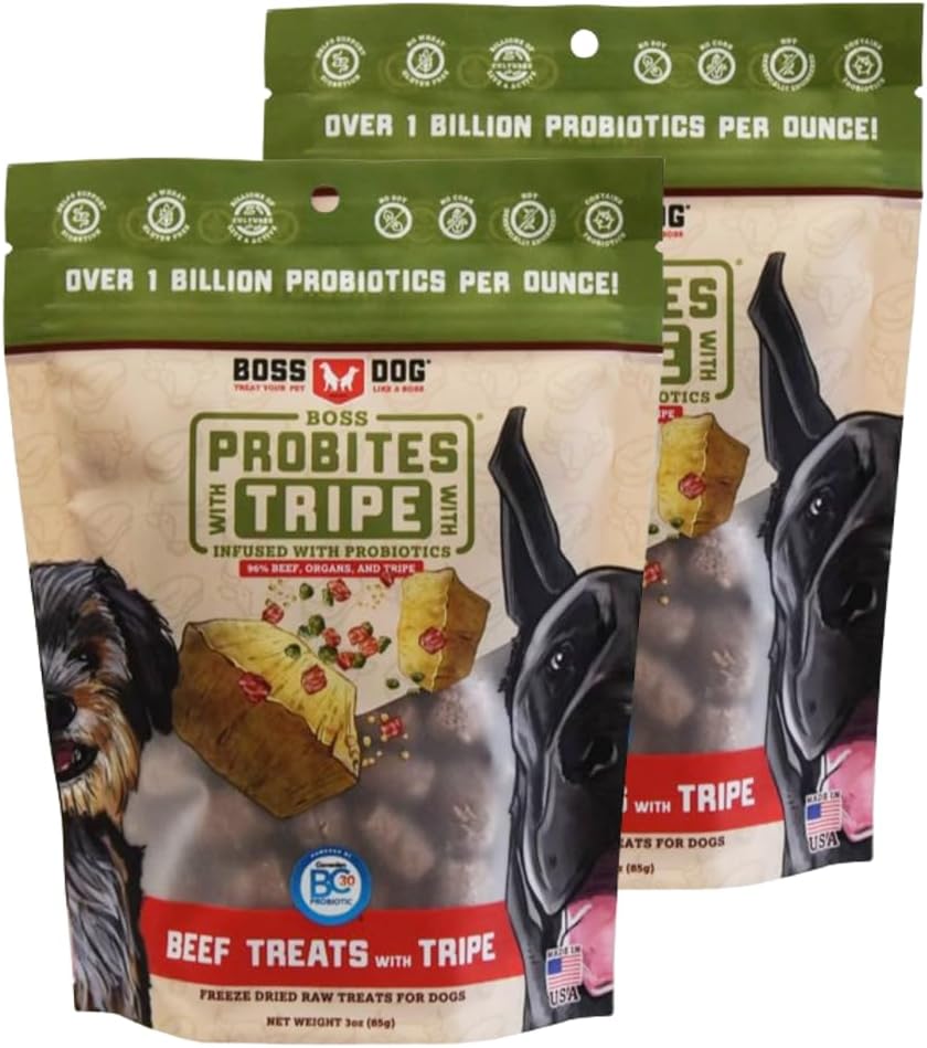 Boss Dog ProBites Pork Tripe Treats for Dogs & Cats, 3 oz