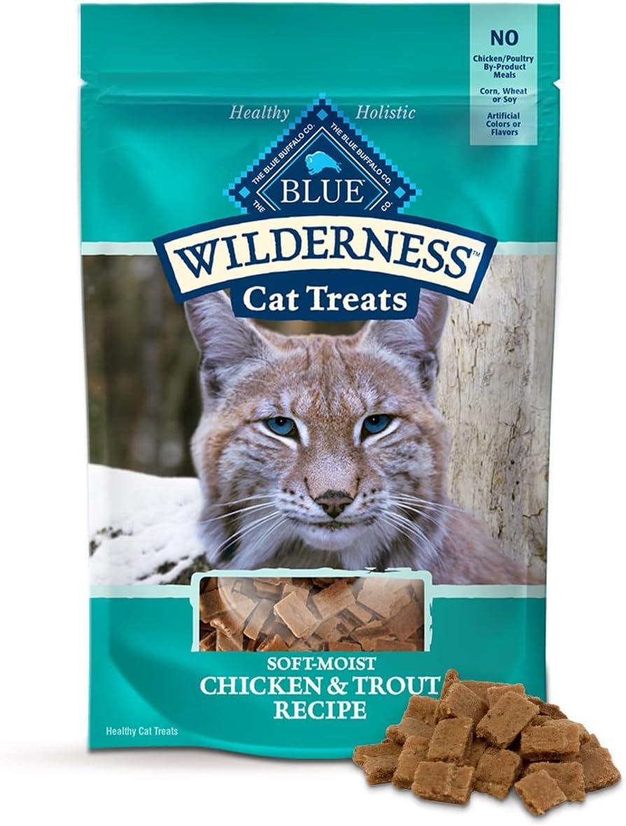 Blue Buffalo Wilderness Soft-Moist Grain-Free Cat Treats Variety, 2 Pack