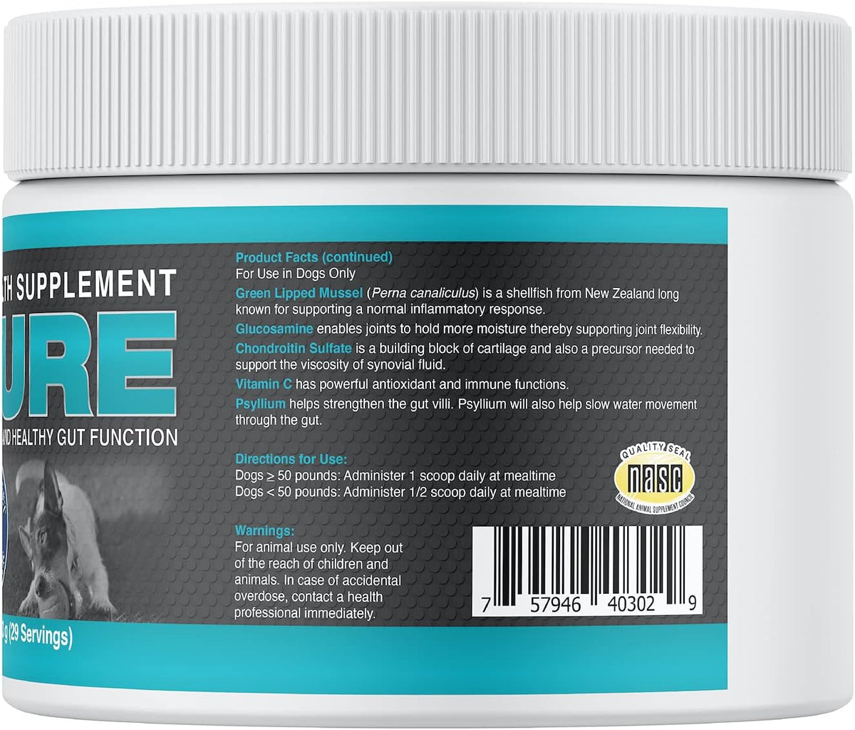 Annamaet Endure Hip & Joint Powder Supplement for Dogs