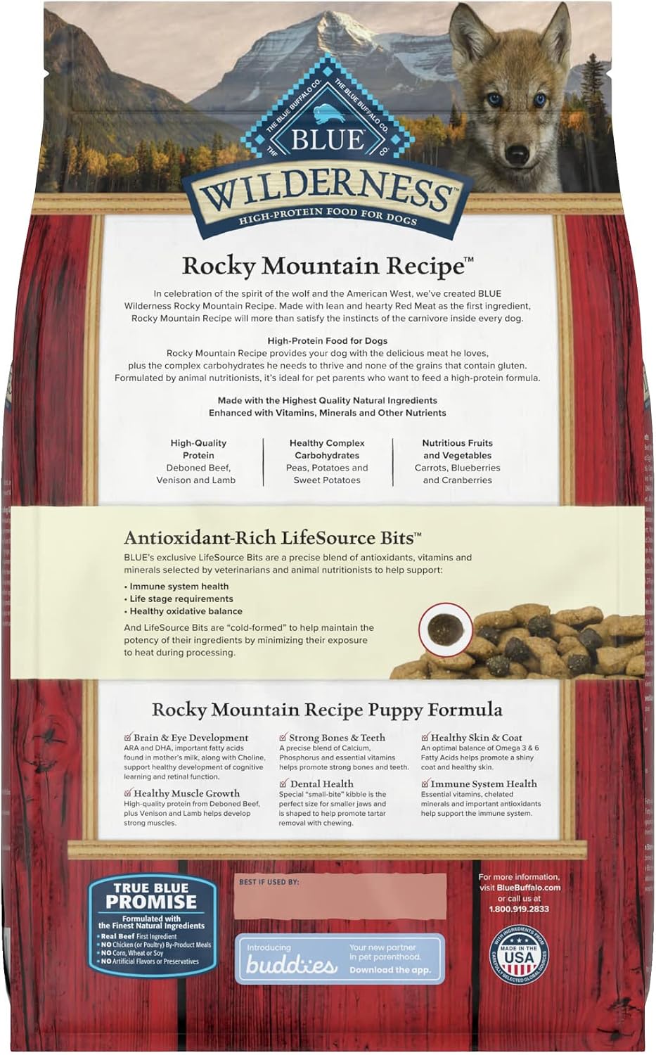Blue Buffalo Wilderness Rocky Mountain Recipe Puppy Dry Dog Food, 4 lb