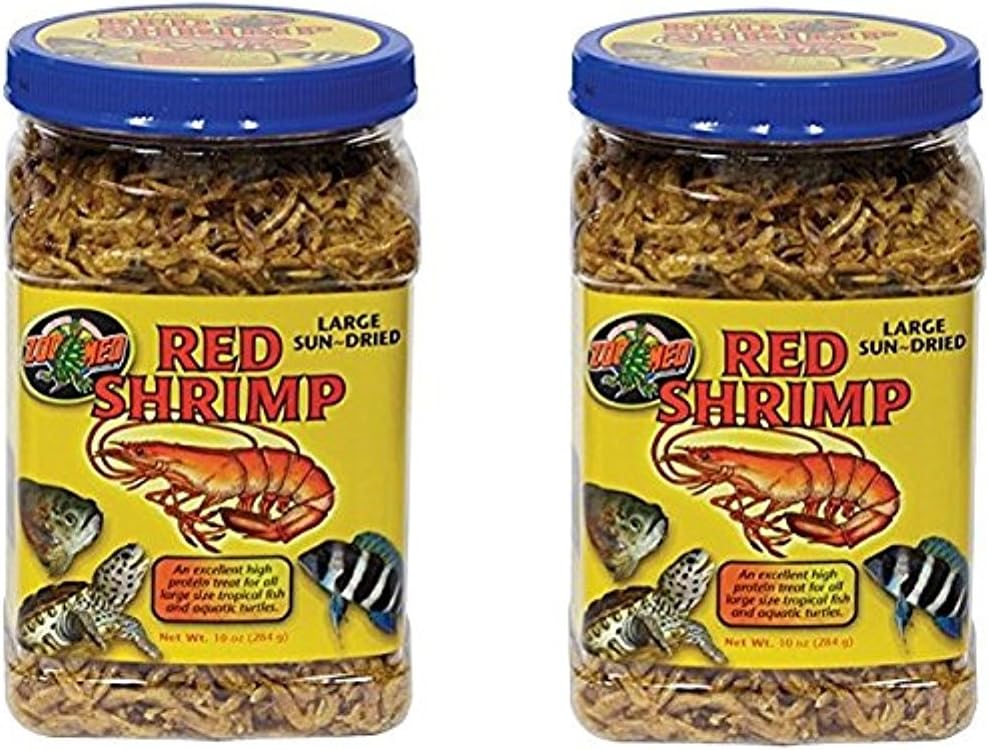 Zoo Med Large Sun-Dried Red Shrimp, 2 x 10 oz