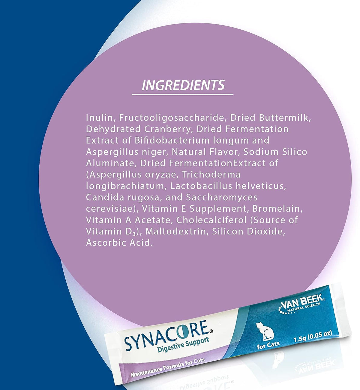 Van Beek Synacore Digestive & Immune Support for Cats, 30 ct