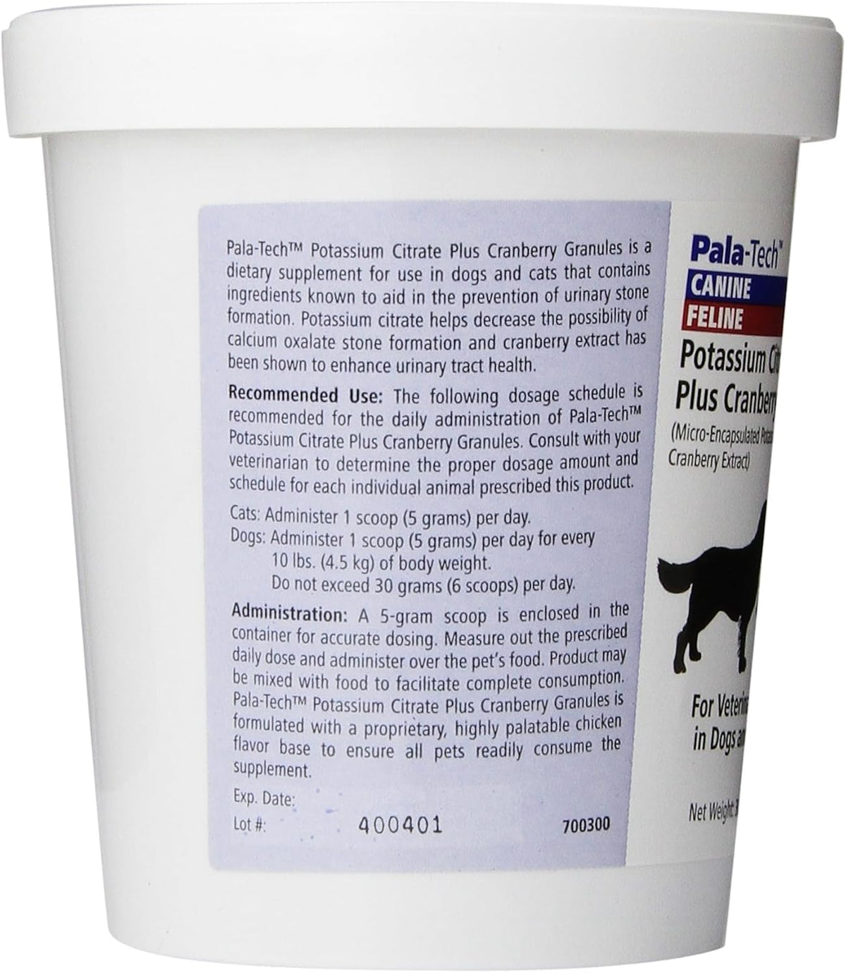 Pala-Tech Potassium Citrate Plus Cranberry Granules for Dogs & Cats, 300 g