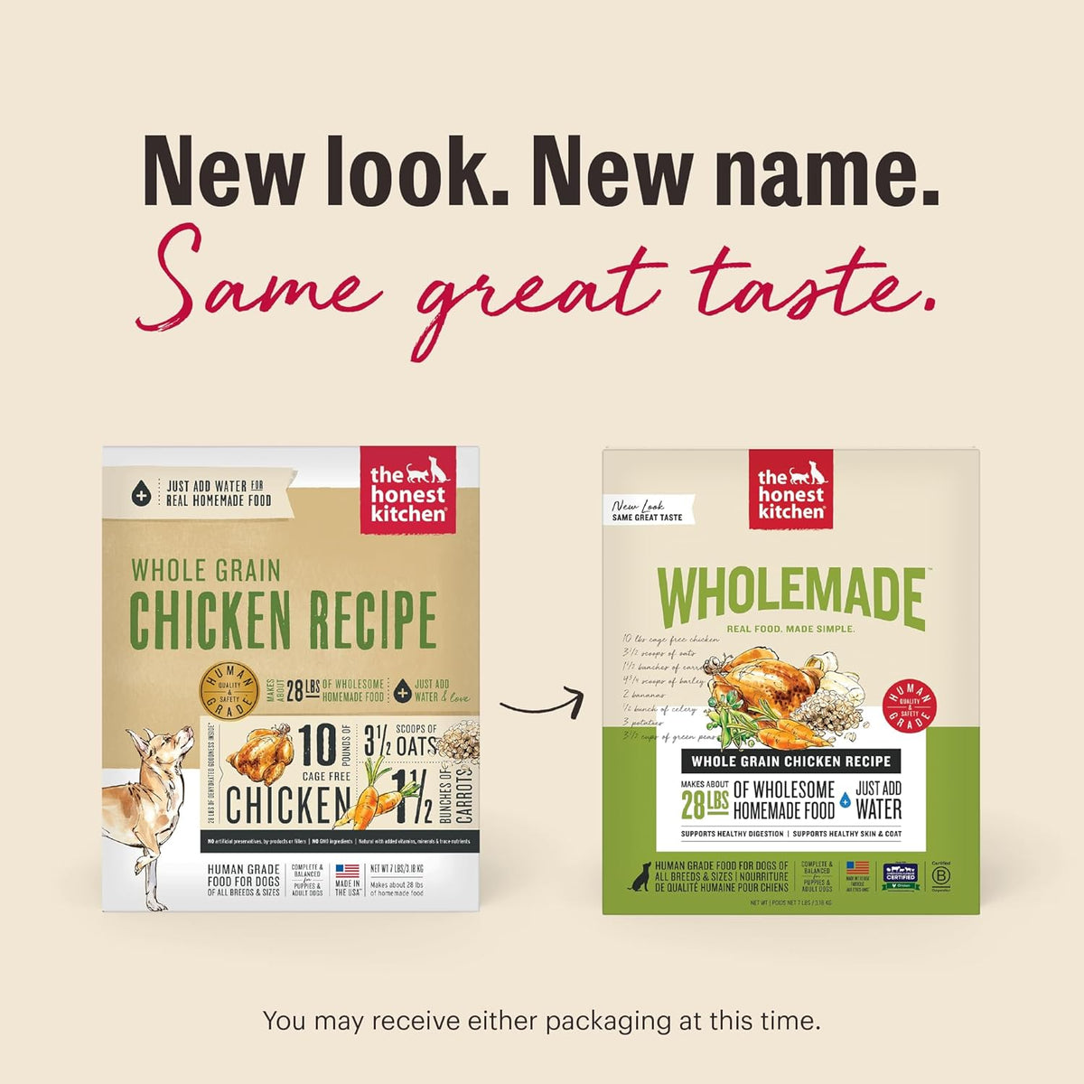 The Honest Kitchen Wholemade Whole Grain Chicken Recipe Dehydrated Dog Food, 10 lb