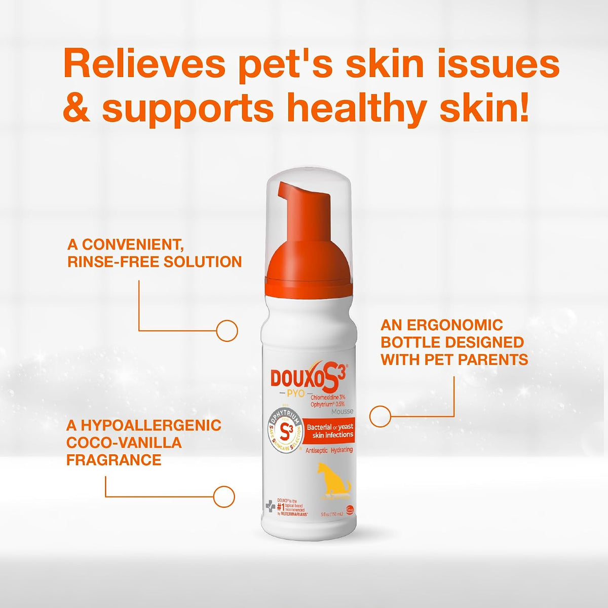 Douxo S3 PYO Mousse for Dogs & Cats