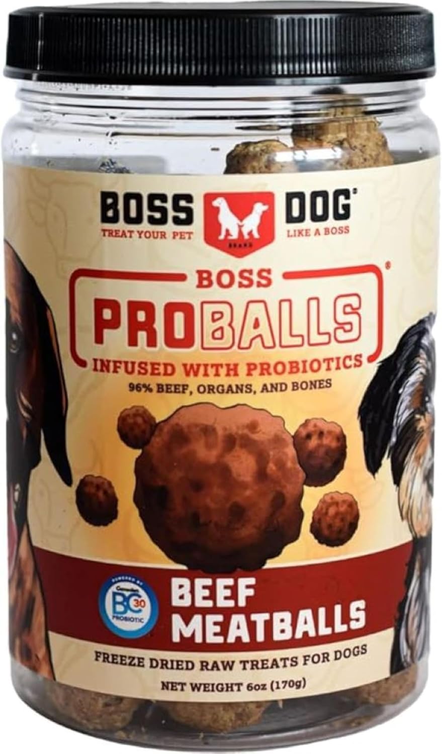 Boss Dog ProBalls Freeze-Dried Treats for Dogs & Cats, 6 oz