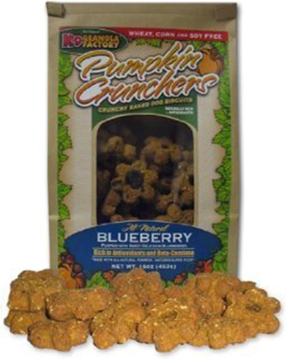 K9 Granola Factory Blueberry Pumpkin Crunchers Dog Treats, 2 Pack