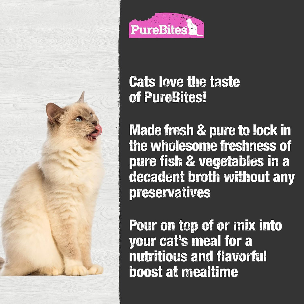PureBites Tuna & Salmon Broth Cat Food Topper, 2 oz, Case of 18