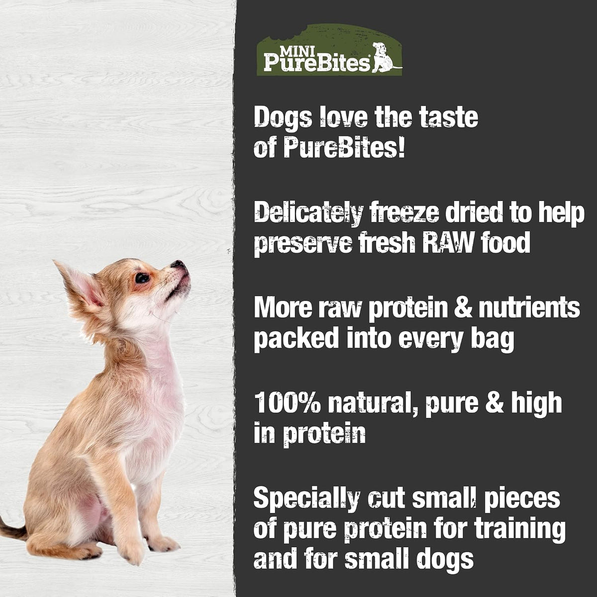 PureBites Mini Trainers Beef Liver Freeze-Dried Dog Treats, 9.5 oz