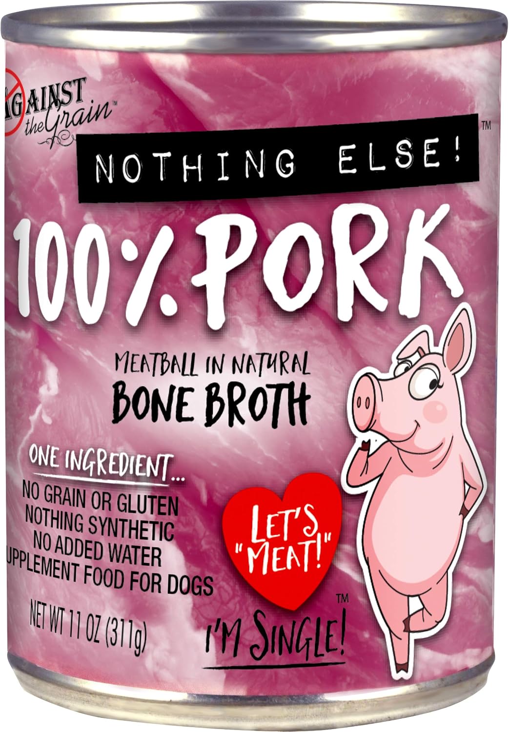 Against the Grain Nothing Else! 100% Pork Dog Food, 12 x 11 oz
