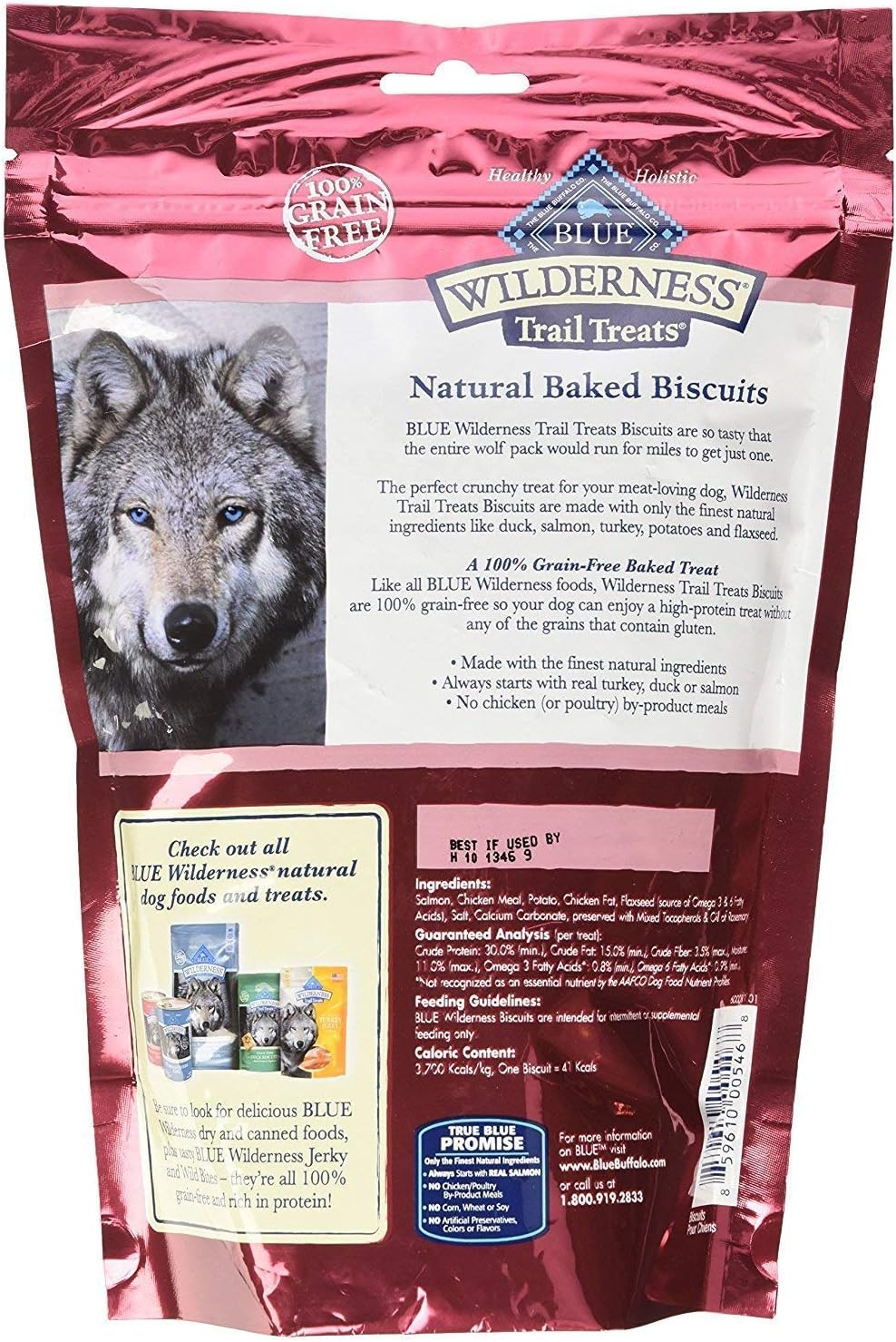 Blue Buffalo Wilderness Trail Treats Crunchy Dog Biscuits, Duck & Salmon Bundle