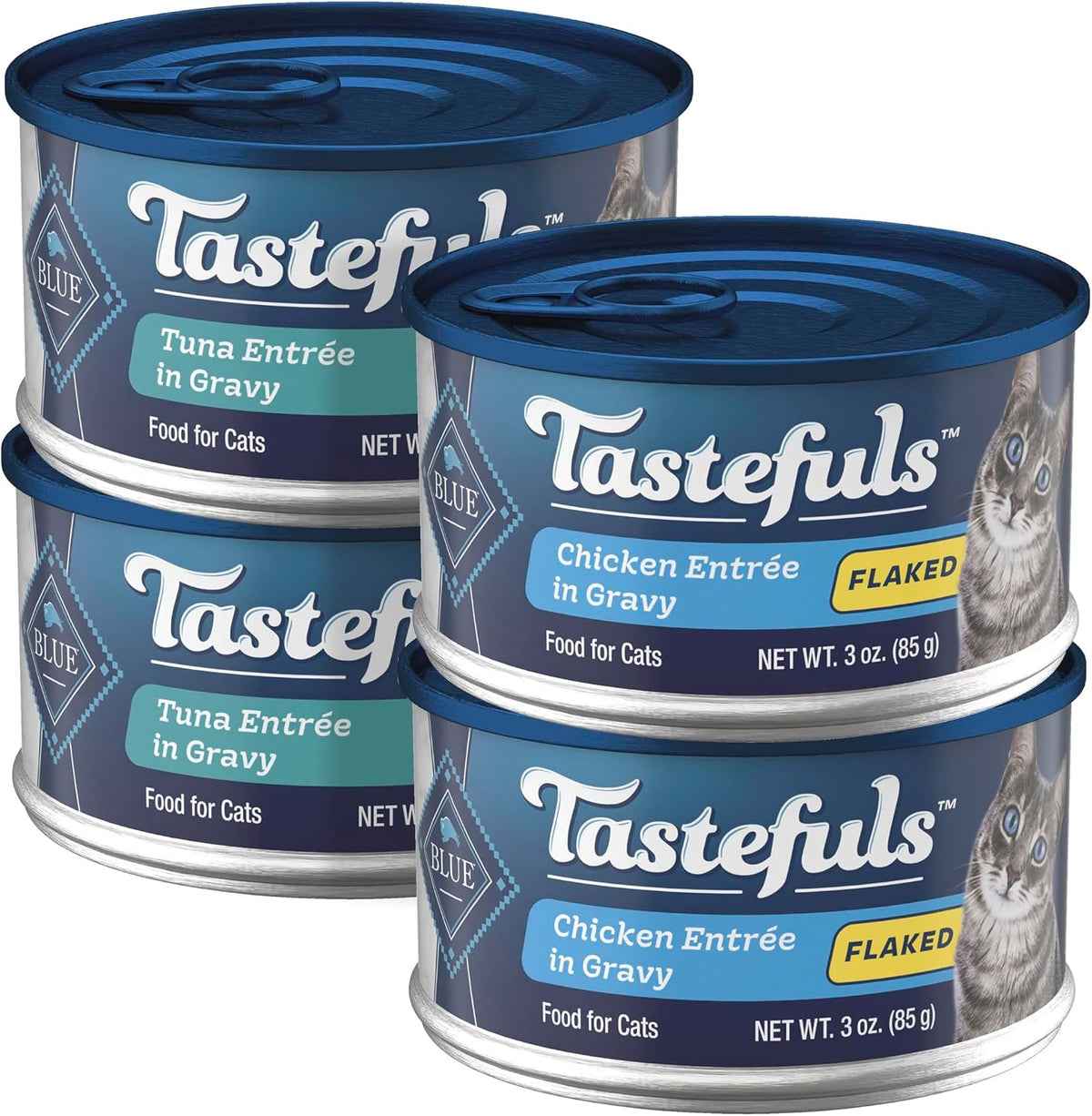Blue Buffalo Wilderness Pate Wet Cat Food Variety, 24 x 3 oz
