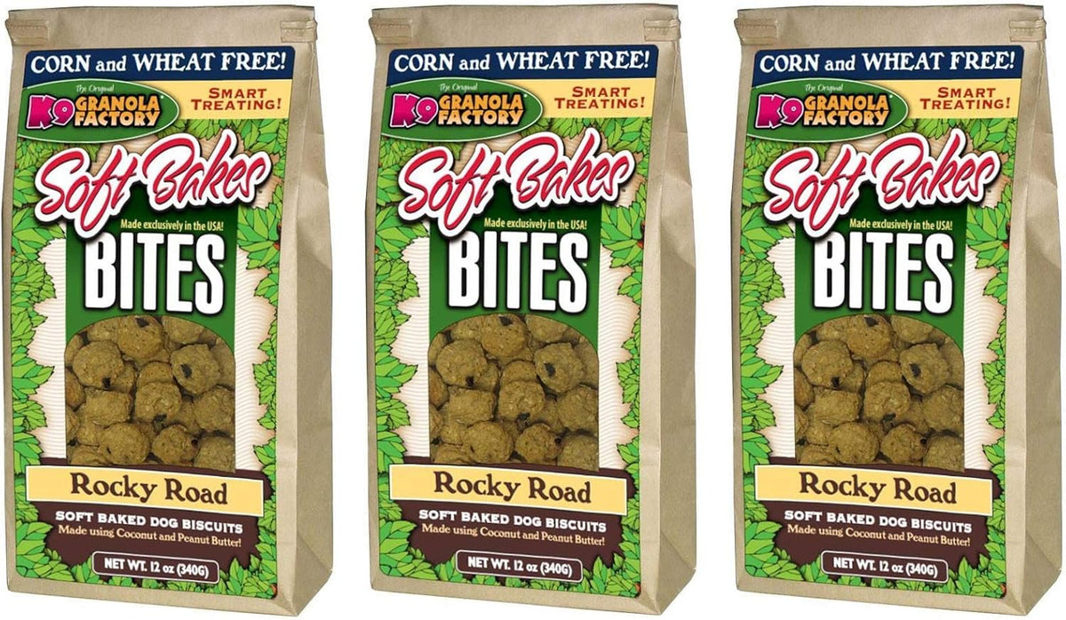 K9 Granola Factory Soft Bakes Rocky Road Dog Treats, 3 x 12 oz