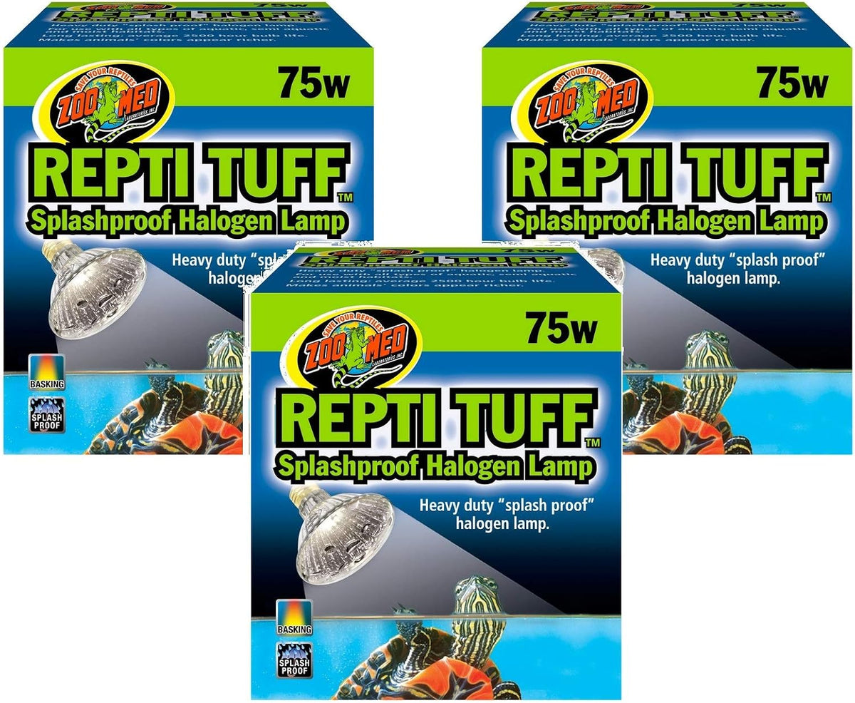 Zoo Med Repti Tuff Splashproof Halogen Lamps, 3 Pack