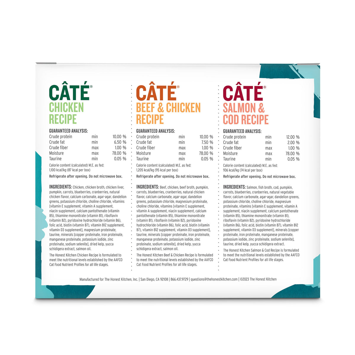 The Honest Kitchen Grain Free Câté (Pâté) Variety Pack Wet Cat Food