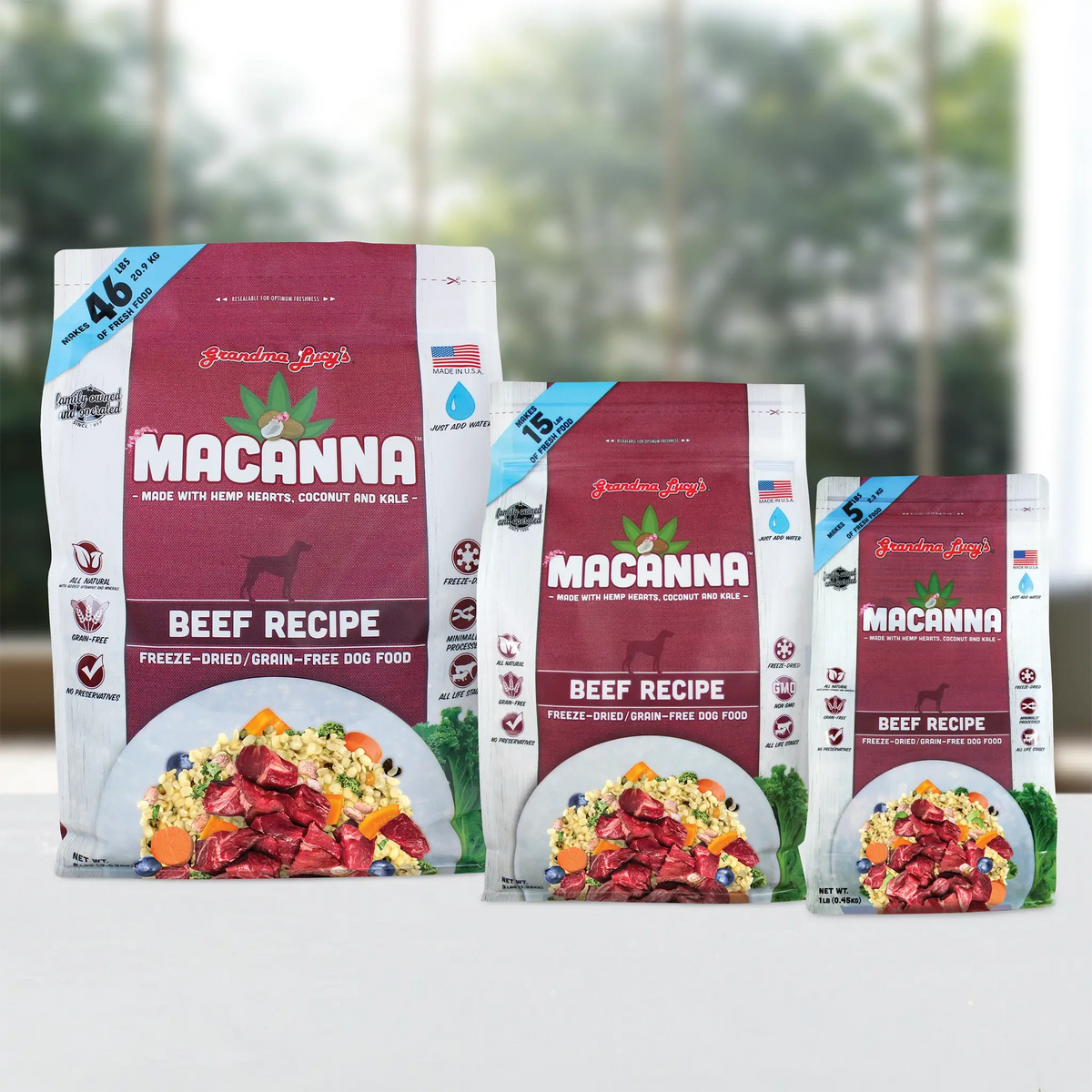 Grandma Lucy's Macanna Beef Grain-Free Freeze-Dried Dog Food