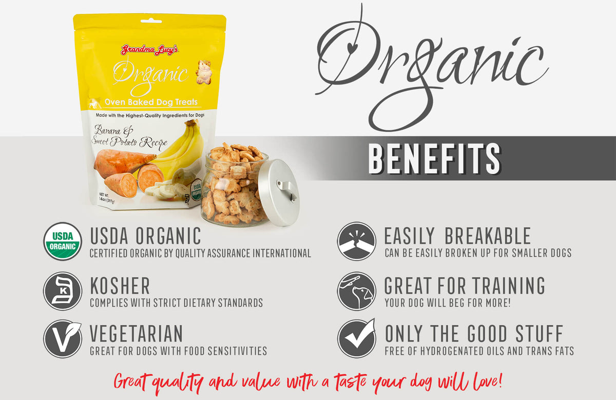 Grandma Lucy's Organic Banana & Sweet Potato Oven-Baked Dog Treats