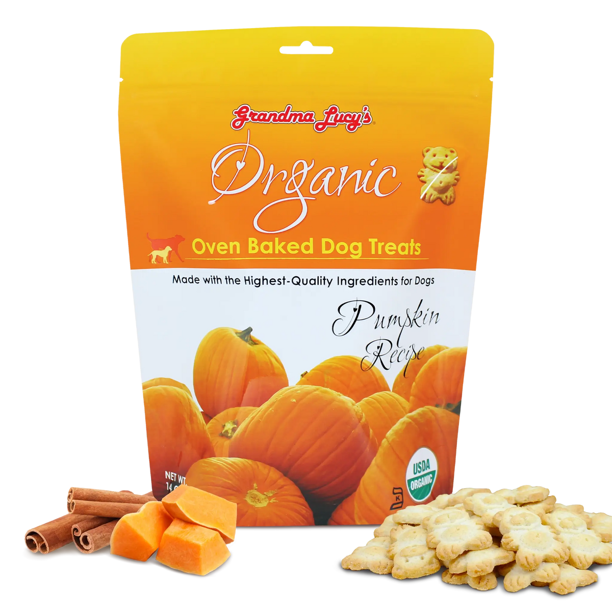 Grandma Lucy's Organic Pumpkin Oven-Baked Dog Treats