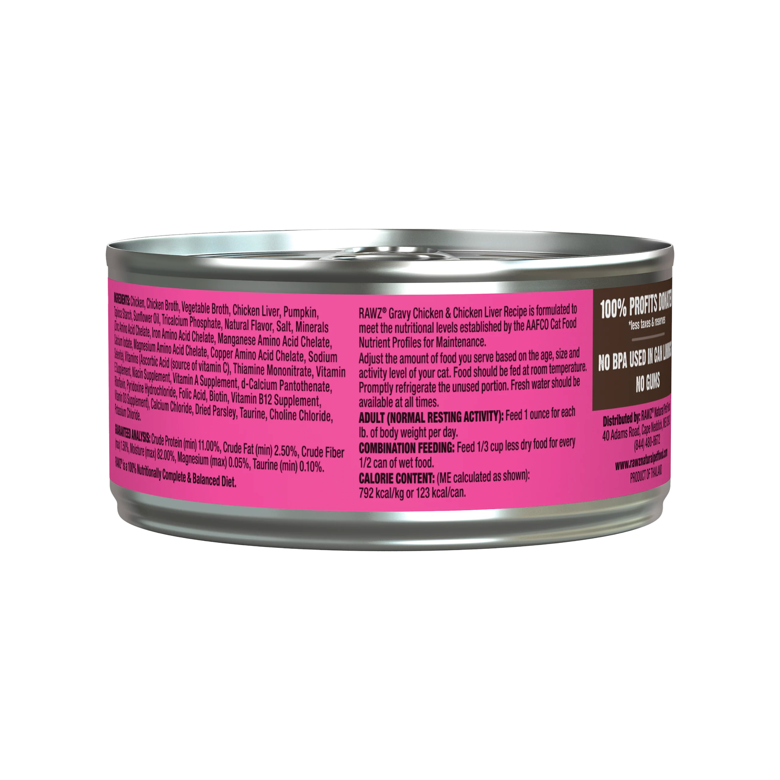 Rawz Gravy Chicken & Chicken Liver Cat Food 5.5oz pack of 24