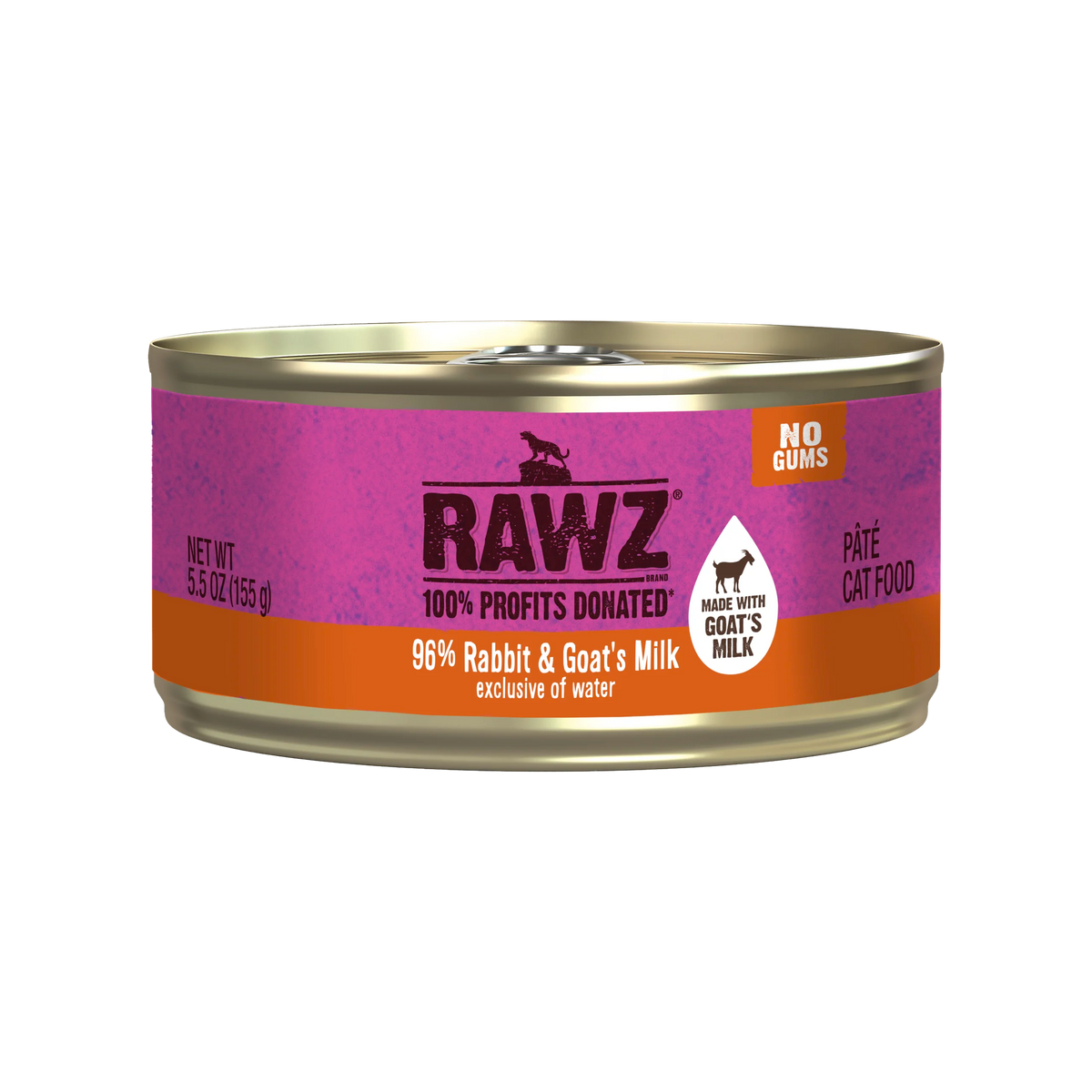 Rawz 96% Rabbit & Goat's Milk Pâté Canned Cat Food