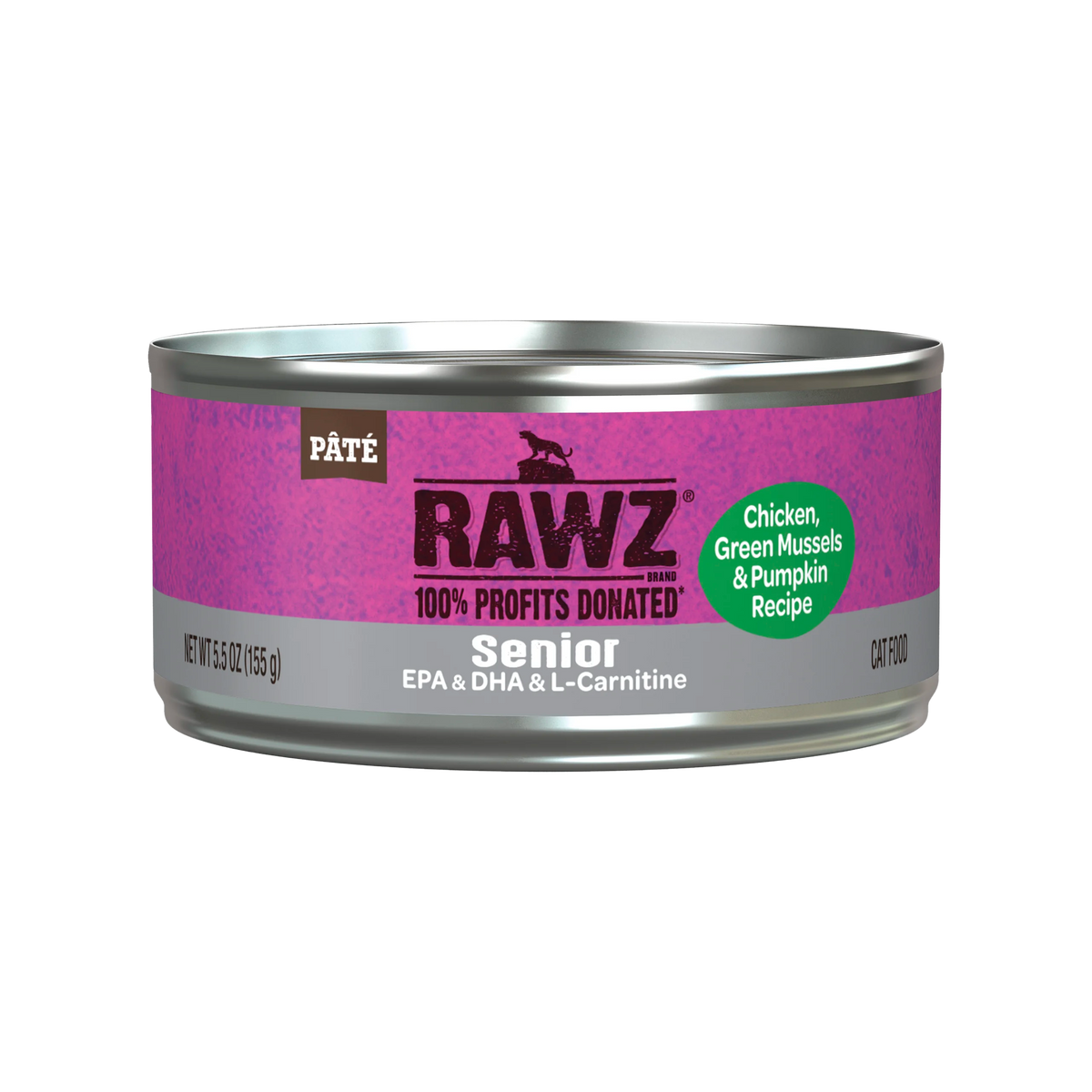 Rawz Senior Chicken, Green Mussels & Pumpkin Pâté Canned Cat Food