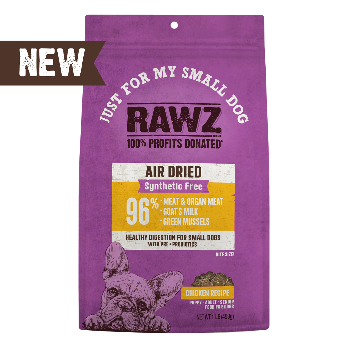 Rawz Air Dried Just for My Small Dog Chicken Recipe Dog Food