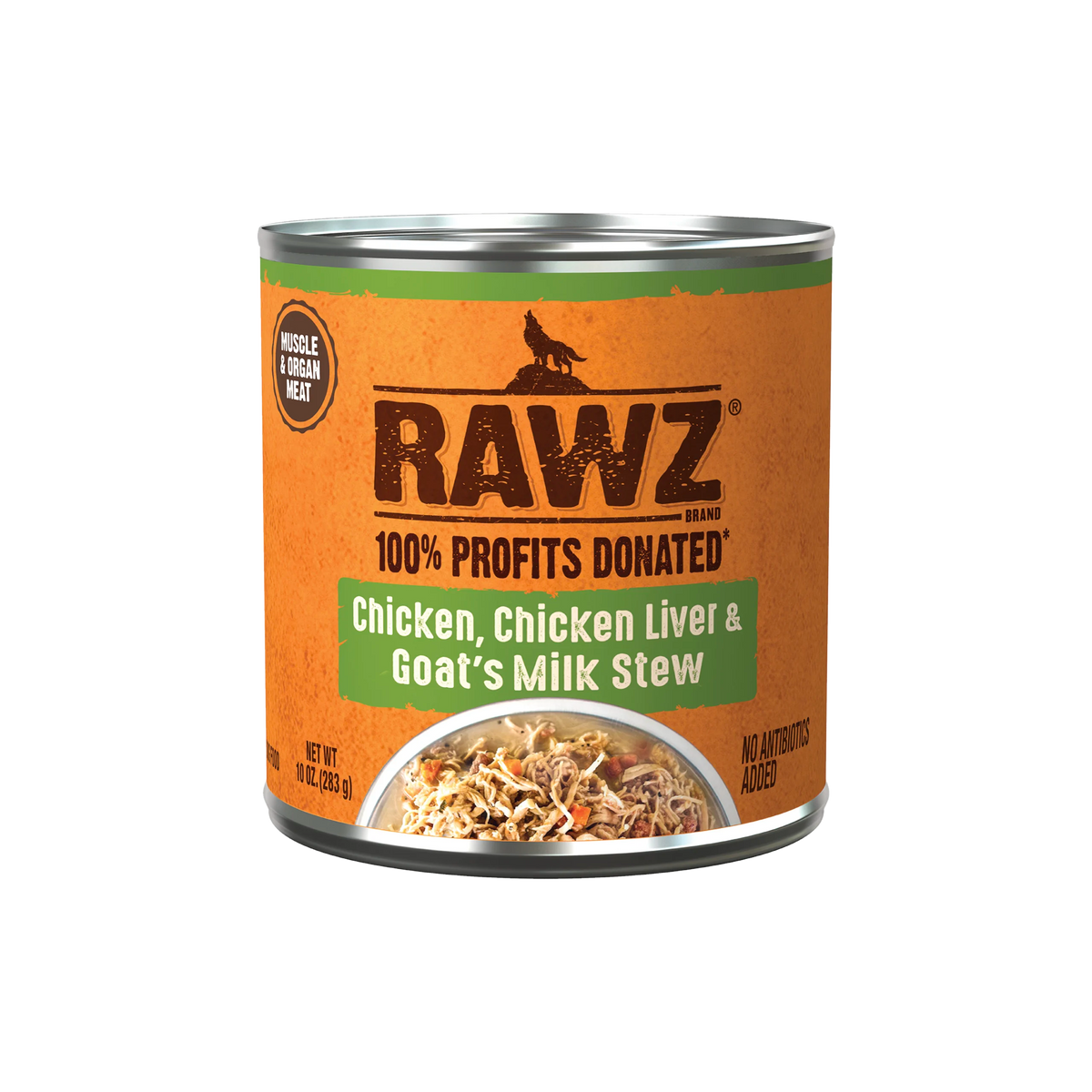 Rawz Chicken, Chicken Liver & Goat's Milk Stew Canned Dog Food