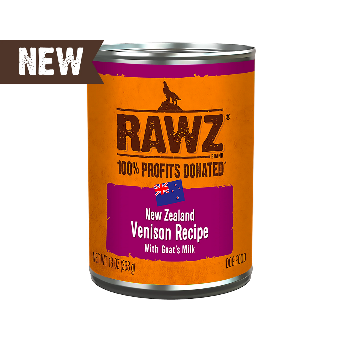 Rawz 94% Venison with Goat's Milk Pâté Canned Dog Food