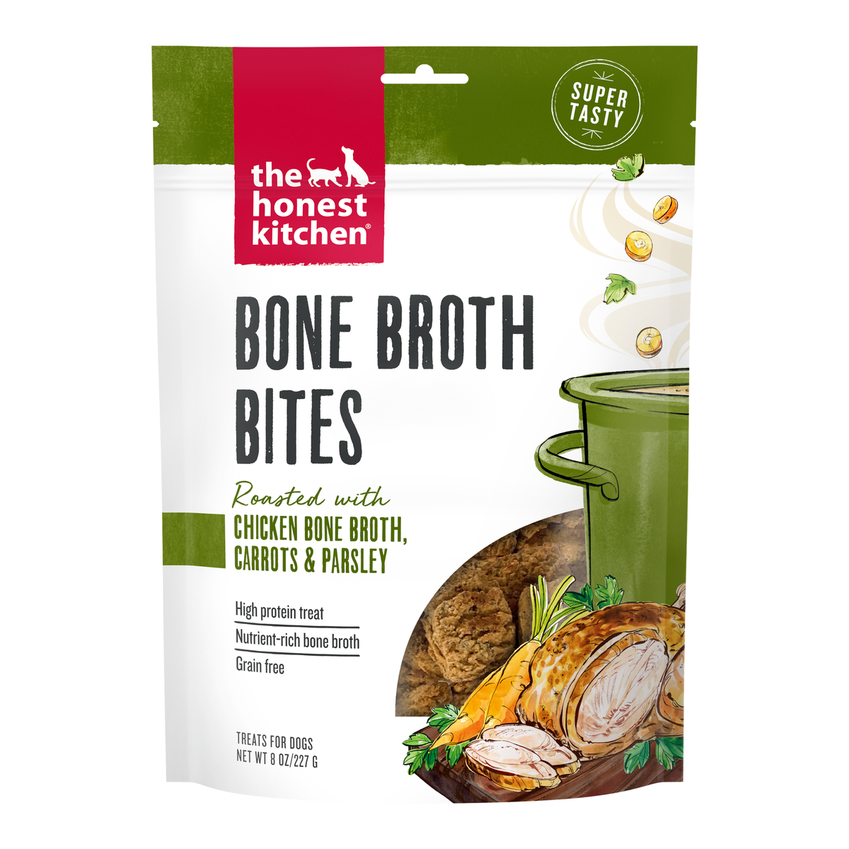 The Honest Kitchen Chicken Bone Broth Bites with Carrots Dog Treats