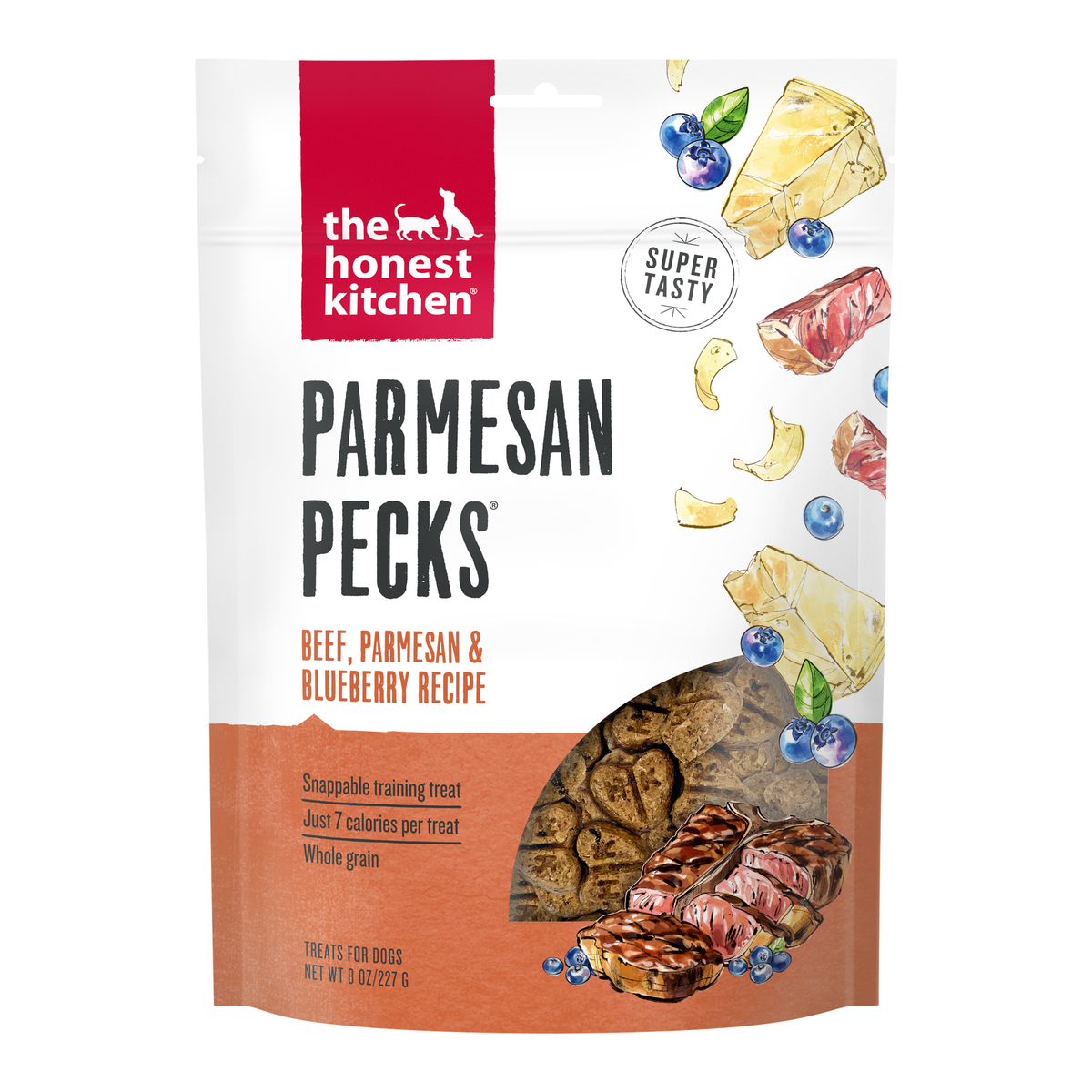 The Honest Kitchen Parmesan Pecks: Beef & Blueberry Dog Treats