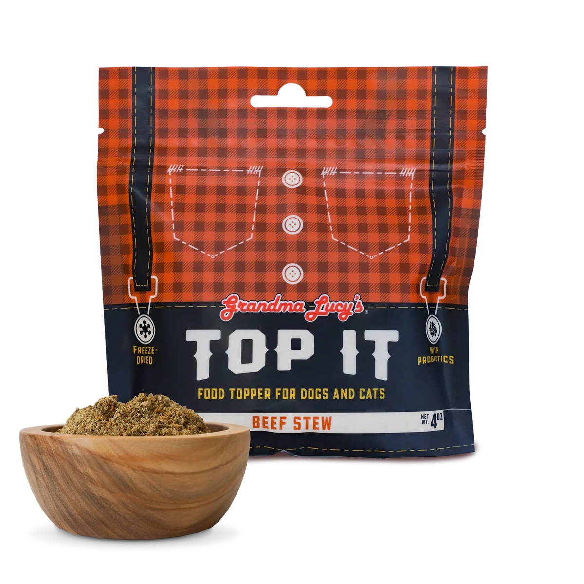 Grandma Lucy's Top It Beef Stew Dog & Cat Food Topper