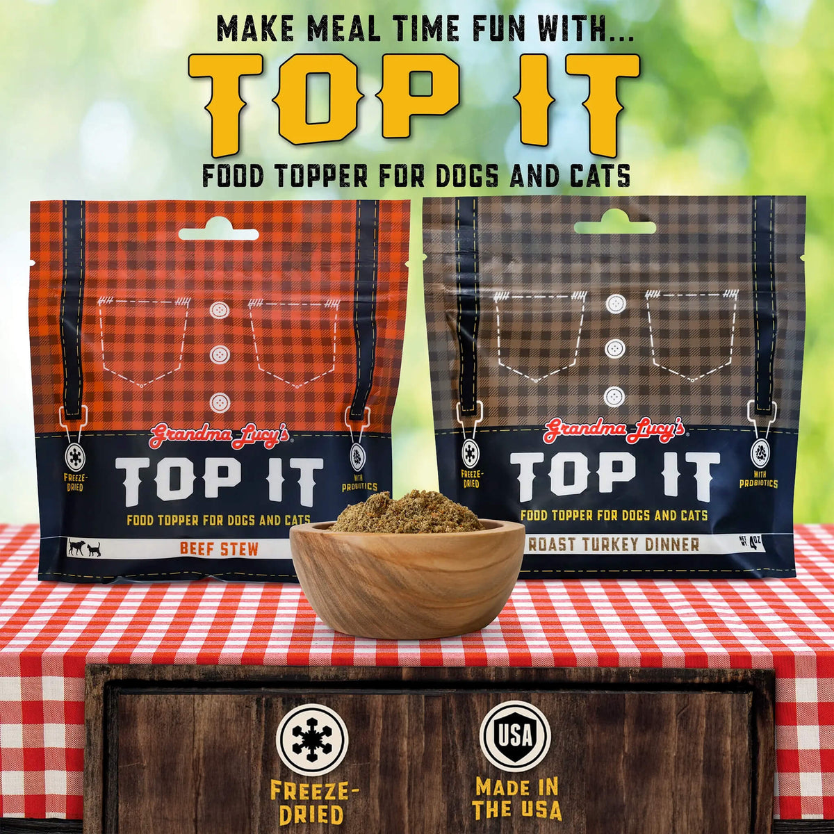 Grandma Lucy's Top It Beef Stew Dog & Cat Food Topper