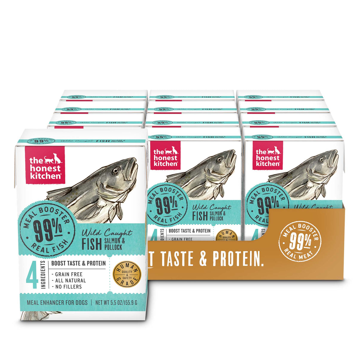 The Honest Kitchen Meal Booster - 99% Salmon & Pollock Dog Food Topper