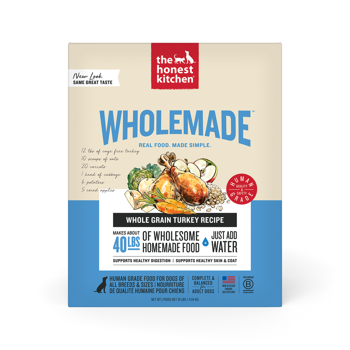 The Honest Kitchen Wholemade Whole Grain Turkey Dehydrated Dog Food