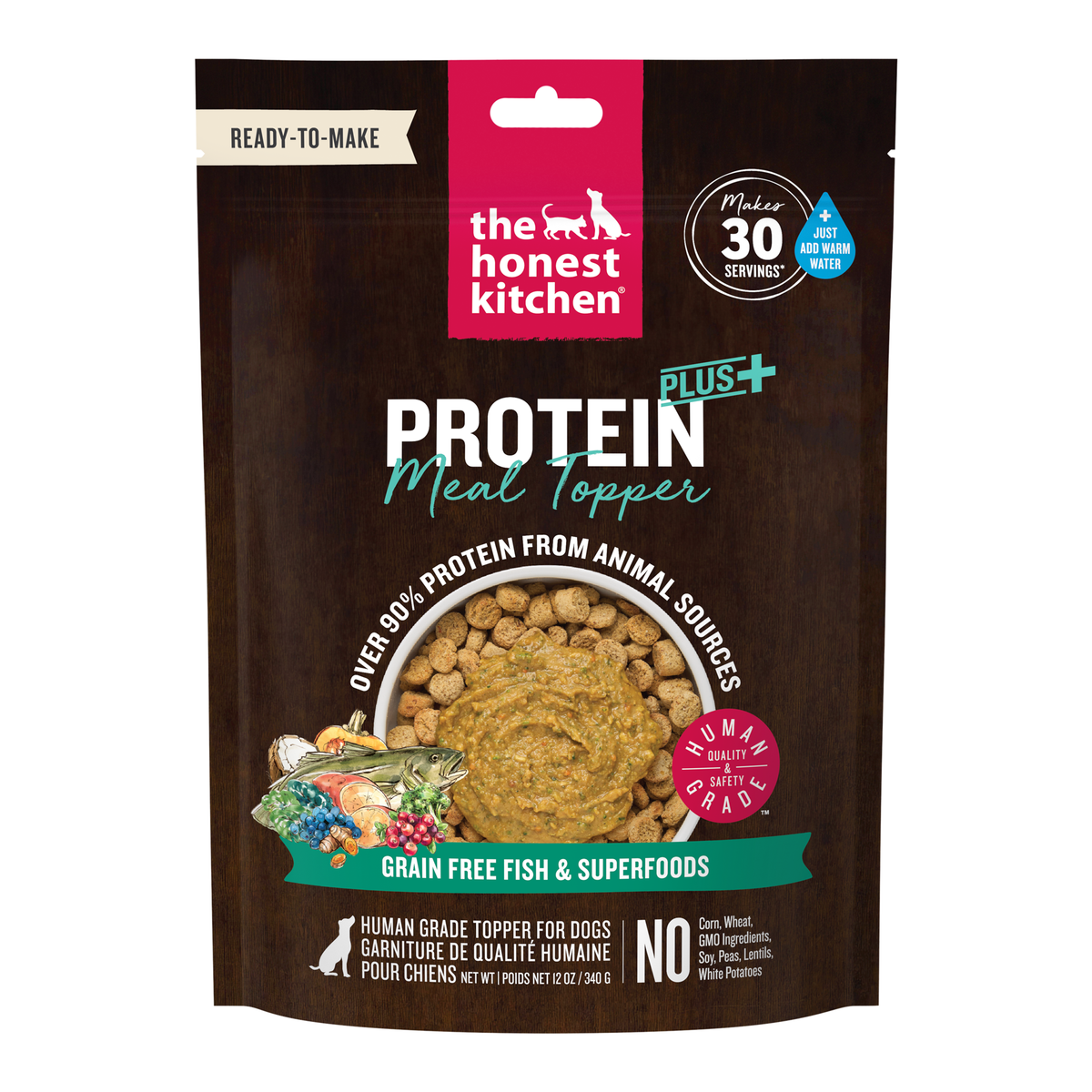 The Honest Kitchen Protein Plus Grain Free Fish Topper for Dogs