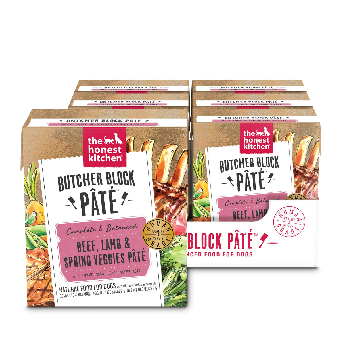The Honest Kitchen Beef, Lamb & Spring Veggies Butcher Block Pâté Wet Dog Food