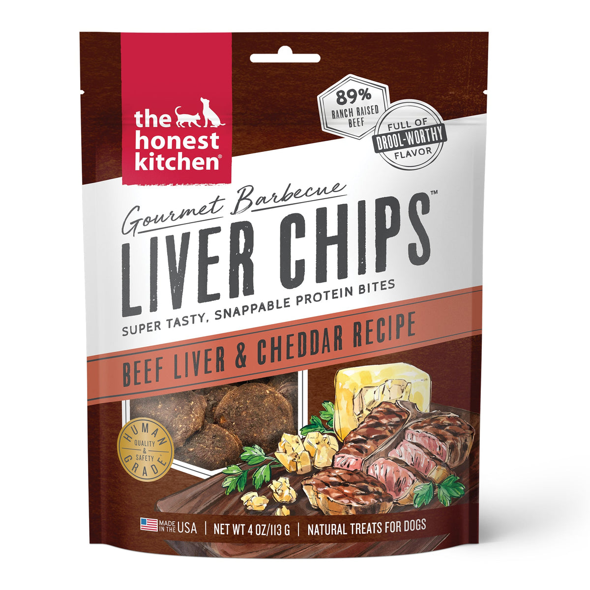The Honest Kitchen Gourmet Beef Liver & Cheddar Chips Dog Treats