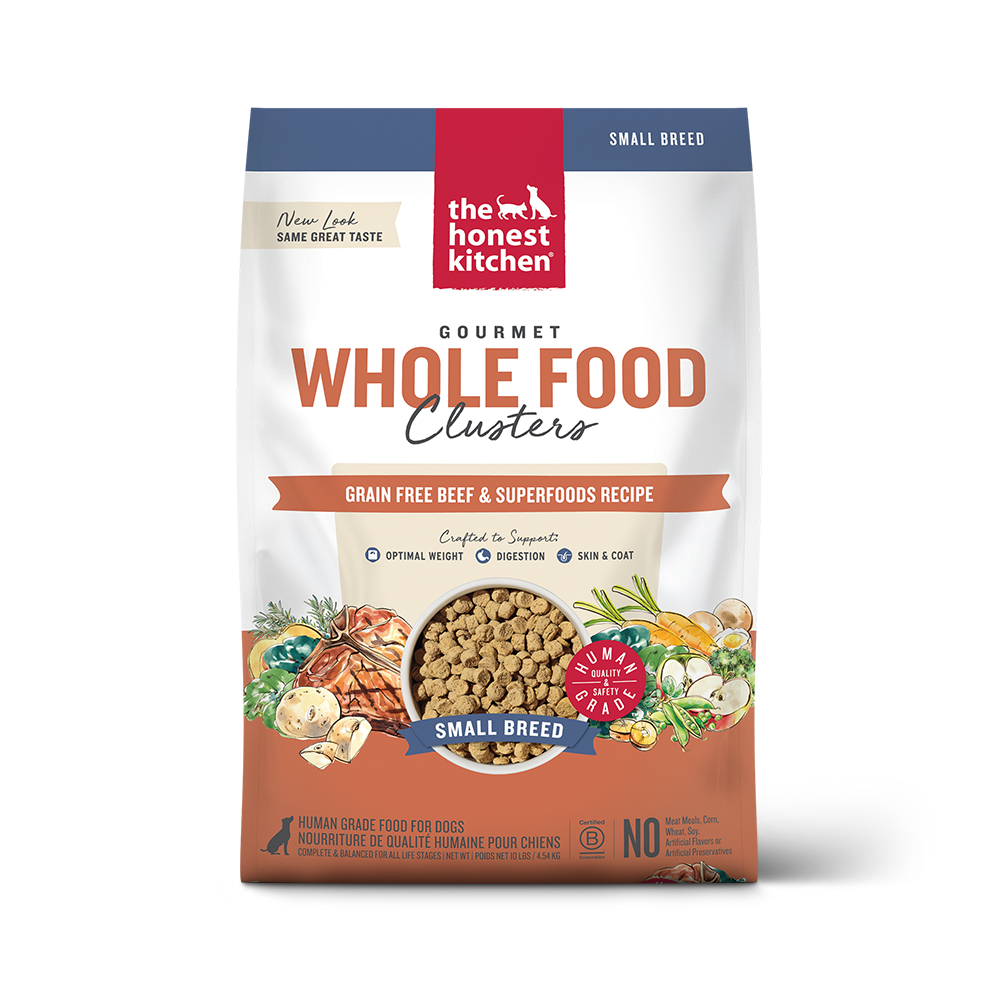 The Honest Kitchen Grain Free Beef Whole Food Clusters for Small Breeds Dry Dog Food