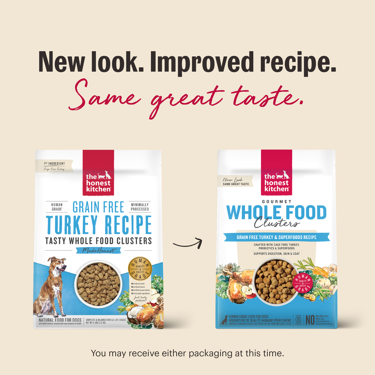 The Honest Kitchen Grain Free Turkey Whole Food Clusters Dry Dog Food