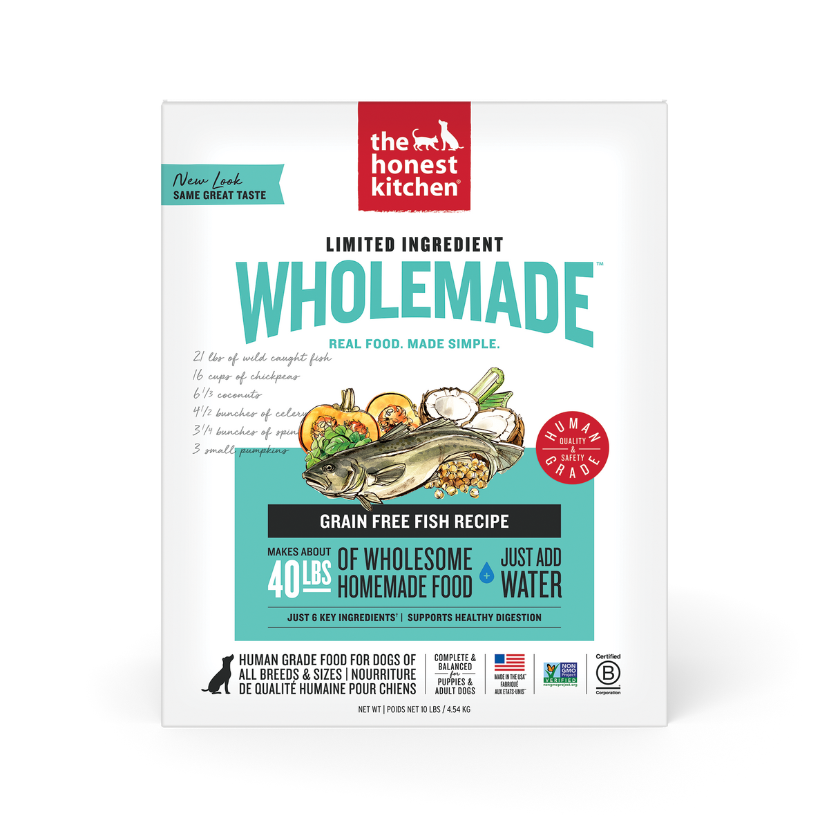 The Honest Kitchen Wholemade Limited Ingredient Fish Dehydrated Dog Food