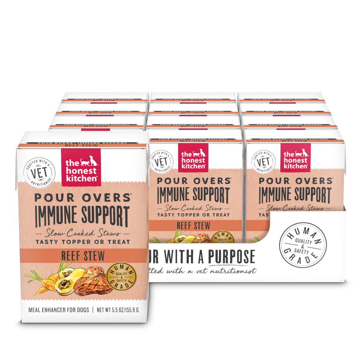 The Honest Kitchen Functional Pour Overs: Immune Support - Beef Stew Dog Food Topper