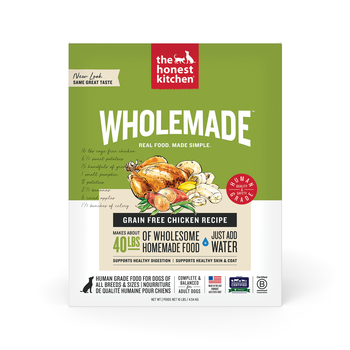 The Honest Kitchen Wholemade Grain Free Chicken Dehydrated Dog Food
