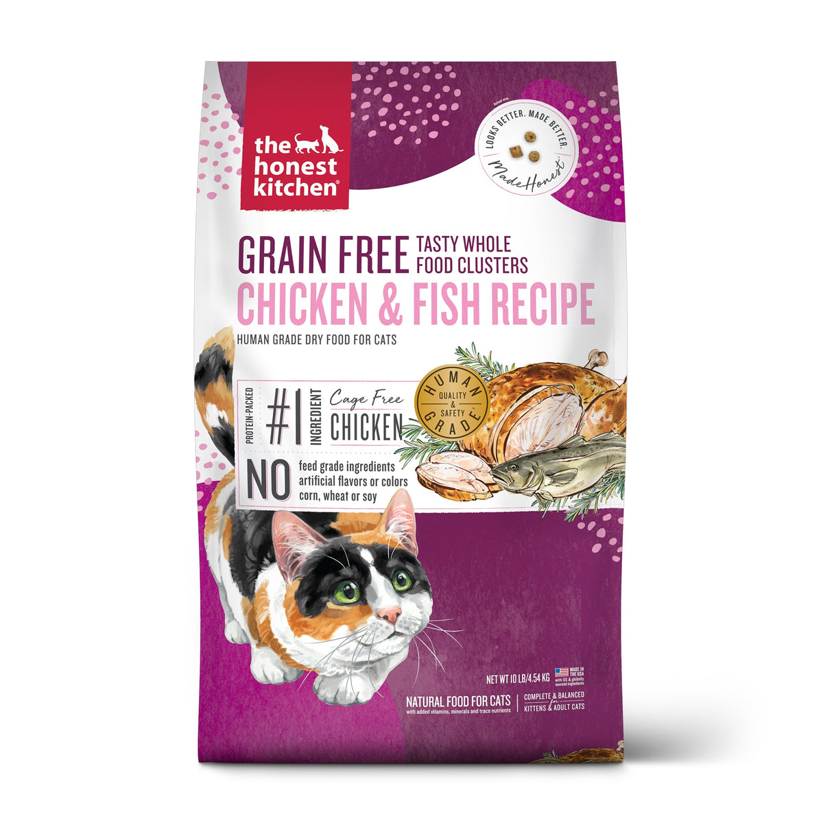 The Honest Kitchen Grain Free Chicken & Whitefish Whole Food Clusters Dry Cat Food